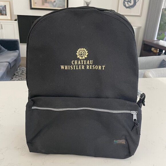 Canadian Pacific Chateau Whistler Resort Collectible Vintage Backpack Black NWOT - Picture 1 of 10